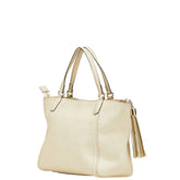 グッチ ソーホー ハンドバッグ ショルダーバッグ 2WAY 369176 ベージュ アイボリー レザー レディース GUCCI 【中古】